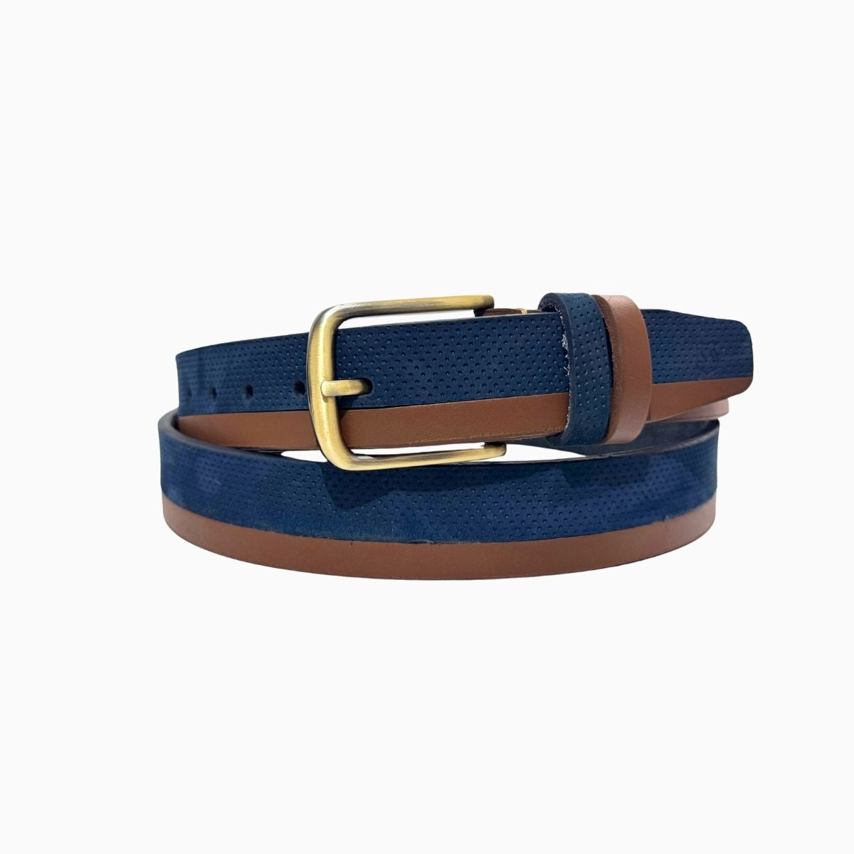 Cinturón 103235 azul/miel
