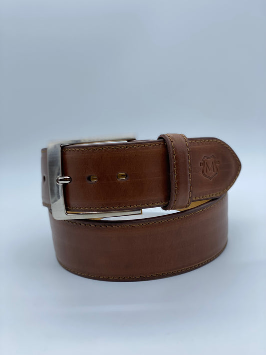 CINTURON DE PIEL MIEL PULL-UP